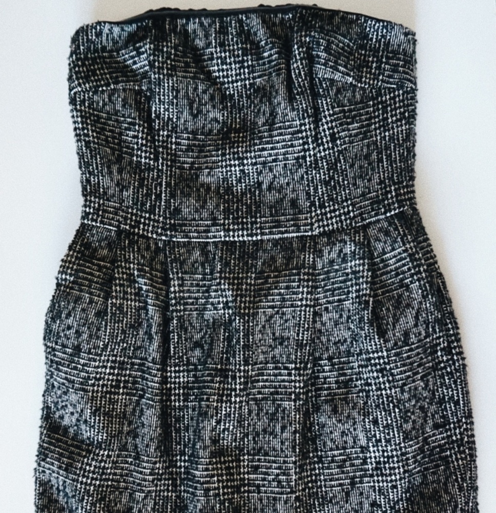 Express mid length strapless dress